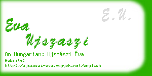 eva ujszaszi business card