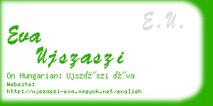 eva ujszaszi business card